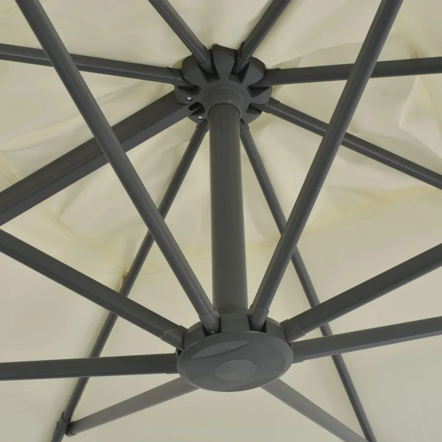 Parasol de jardin avec base portable sable - 7