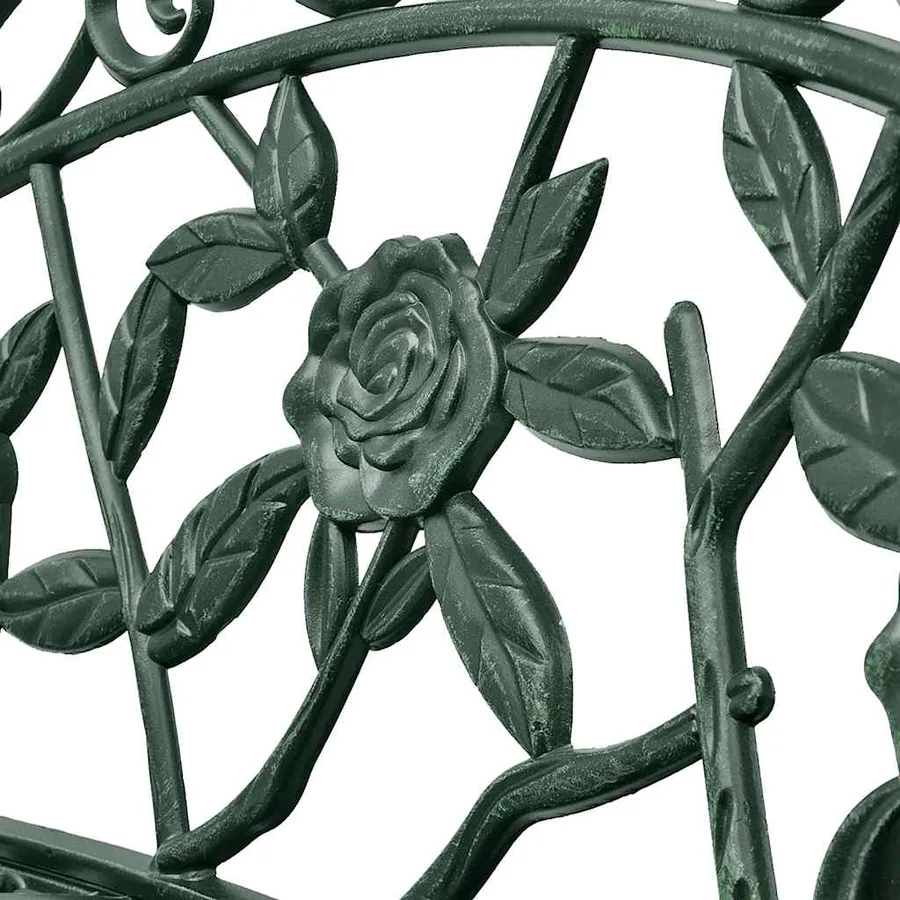 Banc de jardin 100 cm Aluminium coulé Vert - 3
