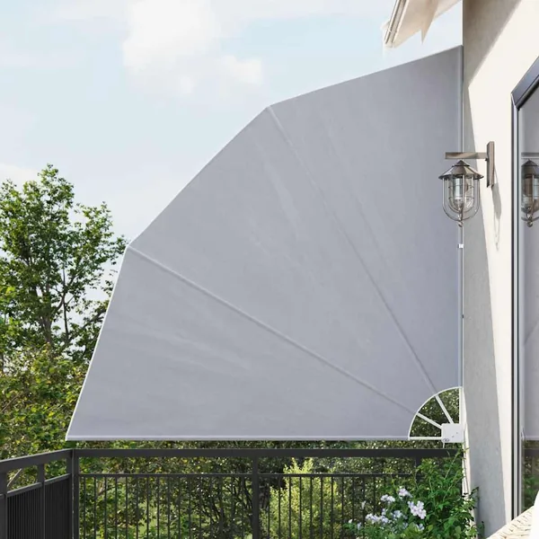 Auvent latéral pliable de balcon Gris 210 x 210 cm