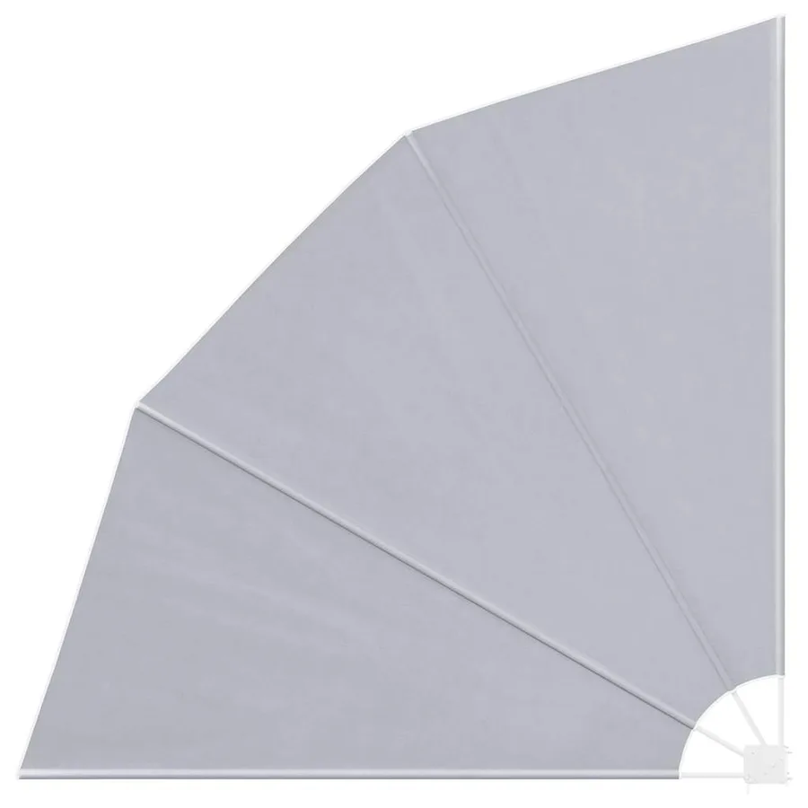 Auvent latéral pliable de balcon Gris 210 x 210 cm - 2