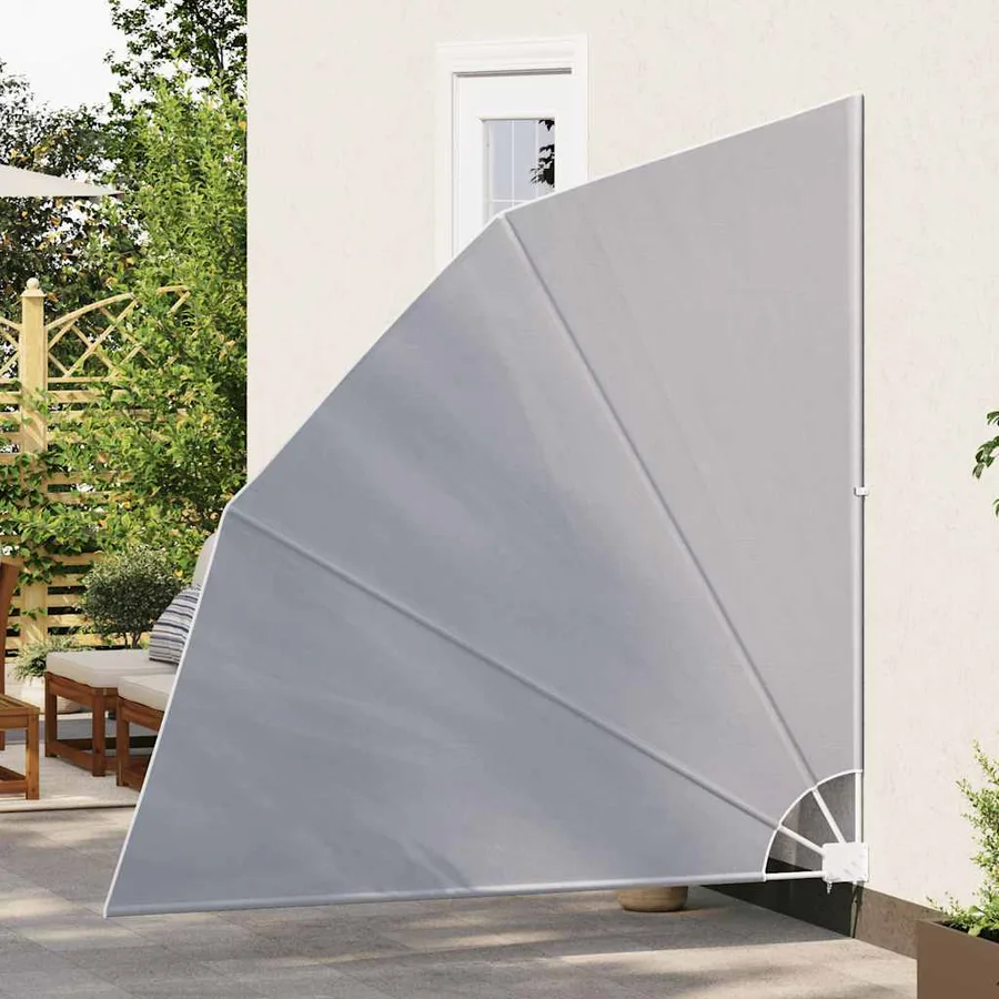 Auvent latéral pliable de balcon Gris 210 x 210 cm - 3