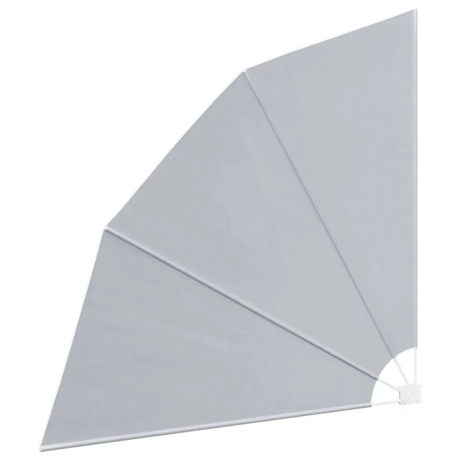 Auvent latéral pliable de balcon Gris 210 x 210 cm - 4