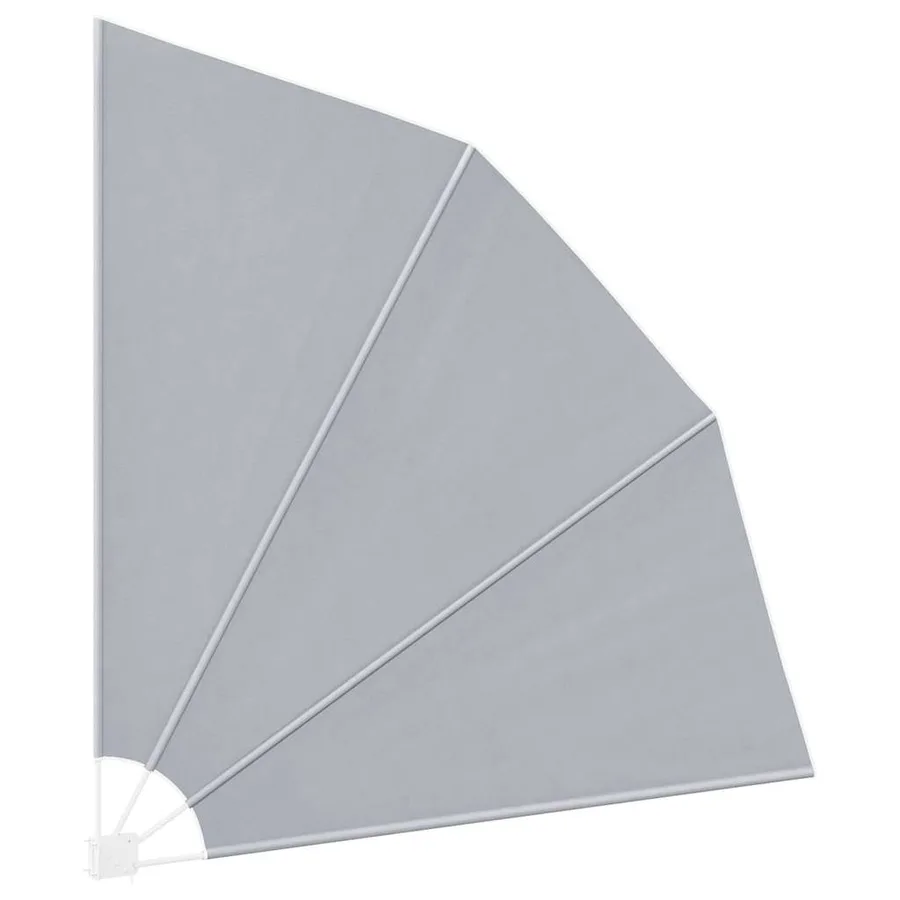 Auvent latéral pliable de balcon Gris 210 x 210 cm - 5