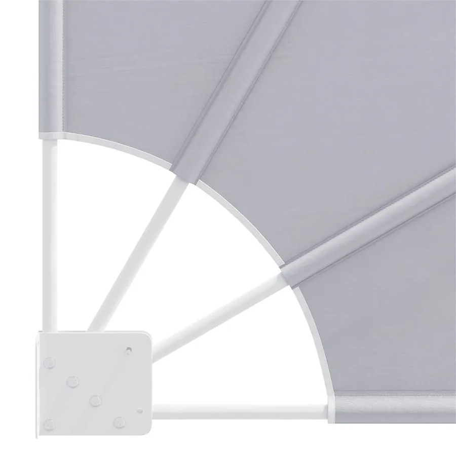 Auvent latéral pliable de balcon Gris 210 x 210 cm - 8