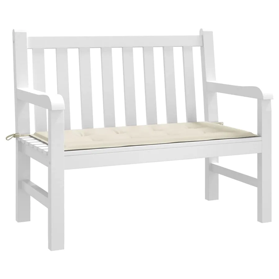 Coussin de banc de jardin crème 100x50x3 cm tissu oxford - 3