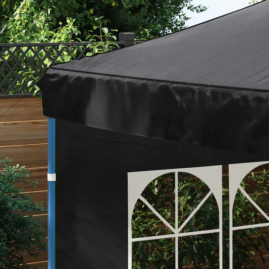 Paroi de tente de réception 2 pcs avec fenêtre PE Anthracite - 4