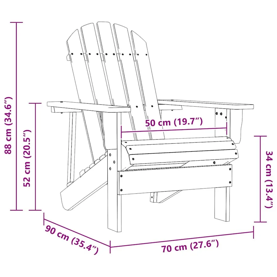Chaise de jardin Bois Gris - 6