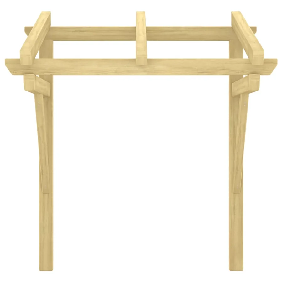 Auvent de porte 100x100x80 cm Bois de pin massif imprégné - 3