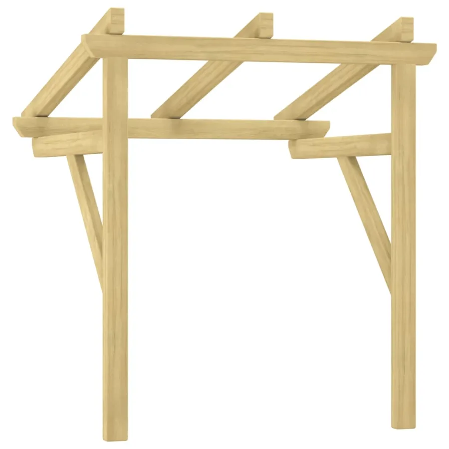 Auvent de porte 100x100x80 cm Bois de pin massif imprégné - 5