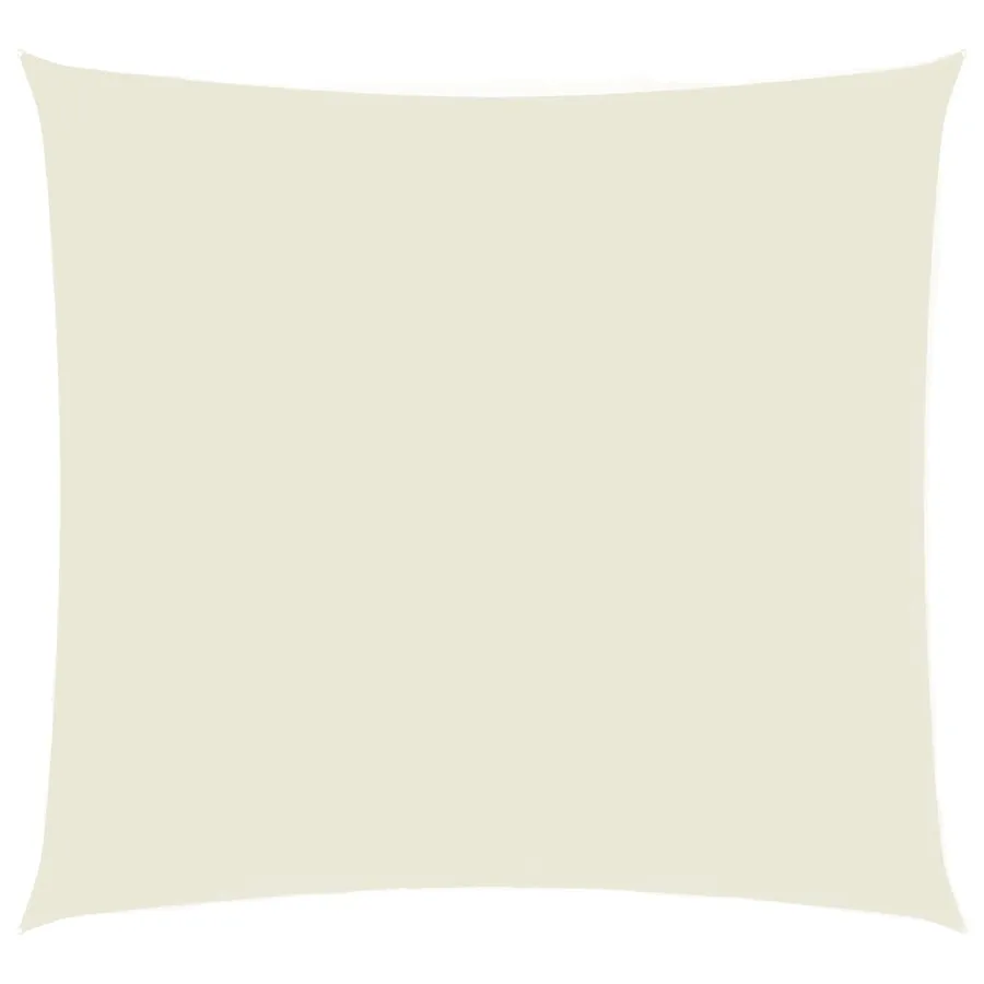 Voile de parasol tissu oxford carré 5x5 m crème - 2