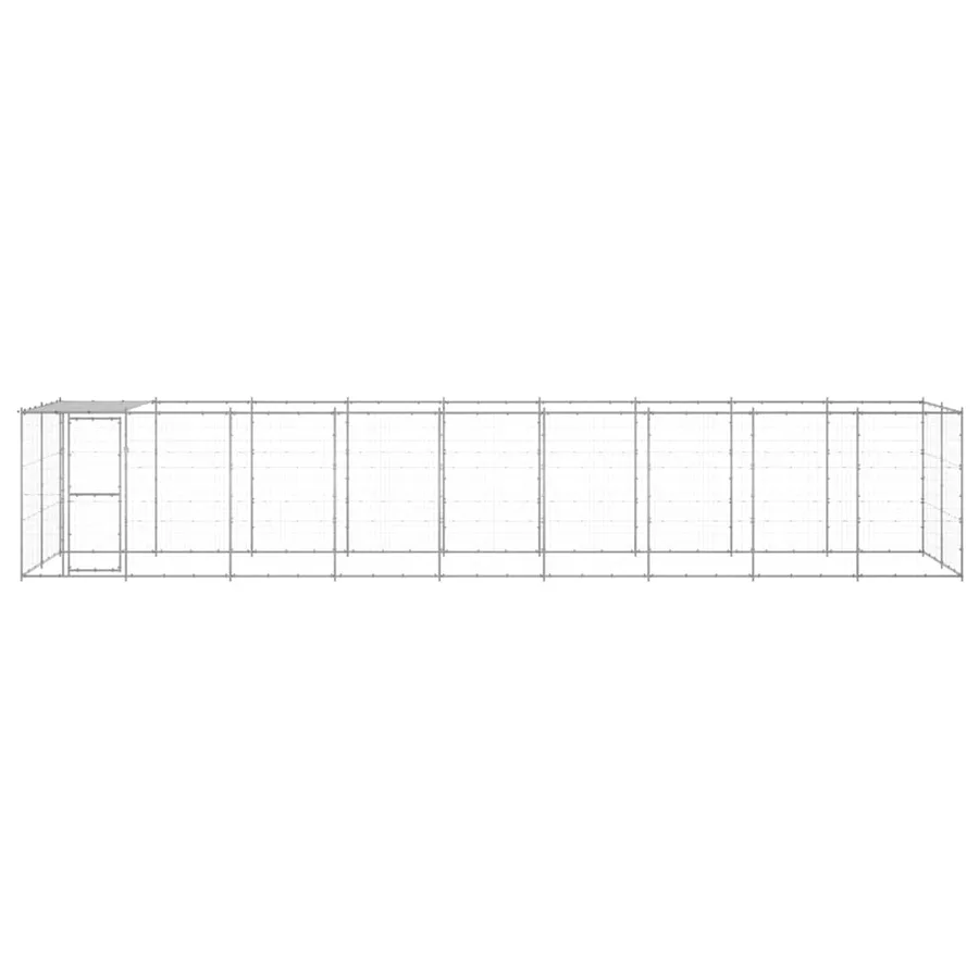 Chenil extérieur Acier galvanisé avec toit 21,78 m² - 4
