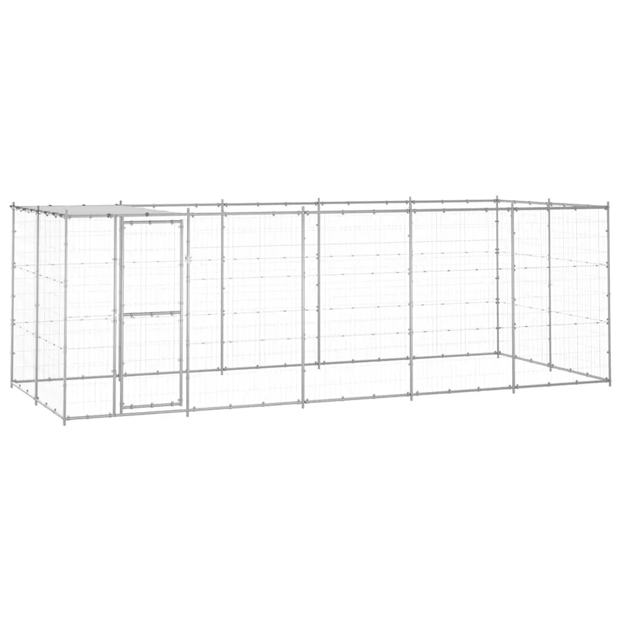 Chenil extérieur Acier galvanisé avec toit 12,1 m² - 2