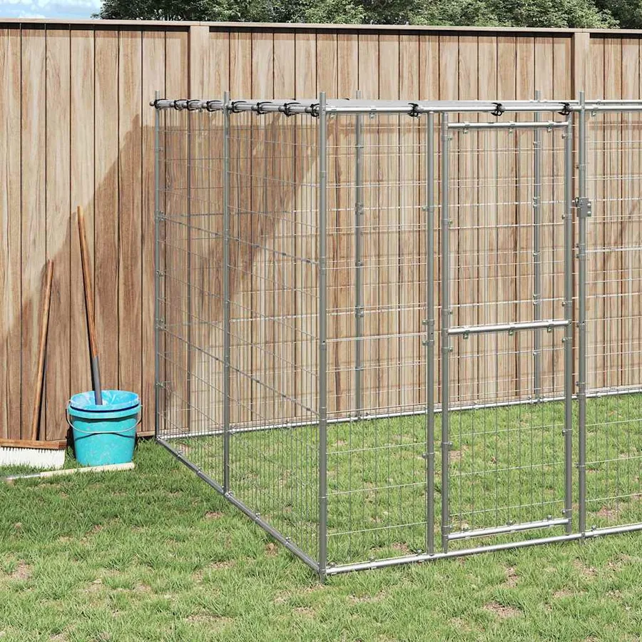 Chenil extérieur Acier galvanisé avec toit 12,1 m² - 3