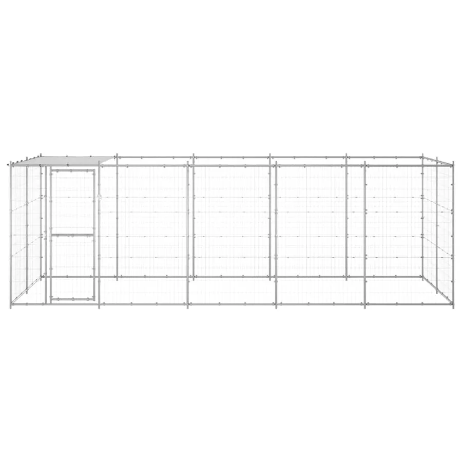 Chenil extérieur Acier galvanisé avec toit 12,1 m² - 4