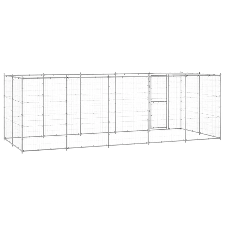 Chenil extérieur Acier galvanisé avec toit 12,1 m² - 6
