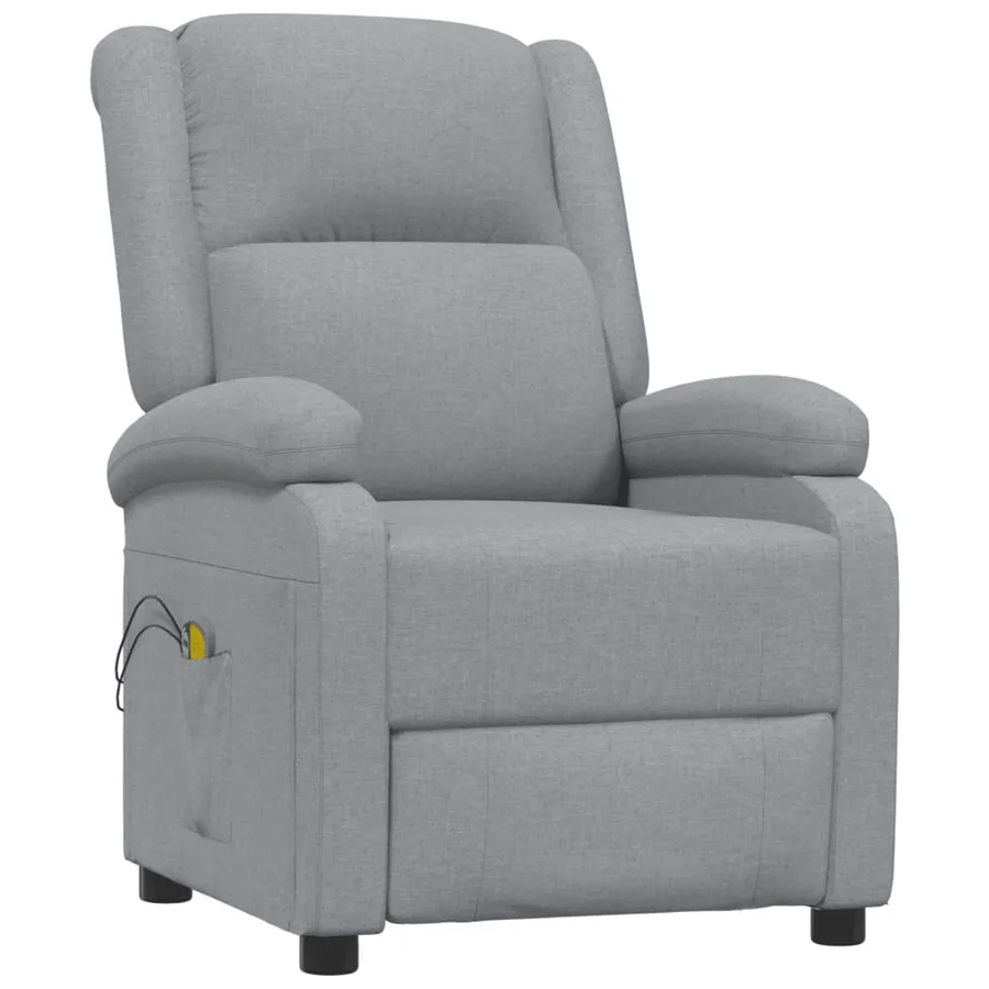 Fauteuil électrique de massage Gris clair Tissu - 3