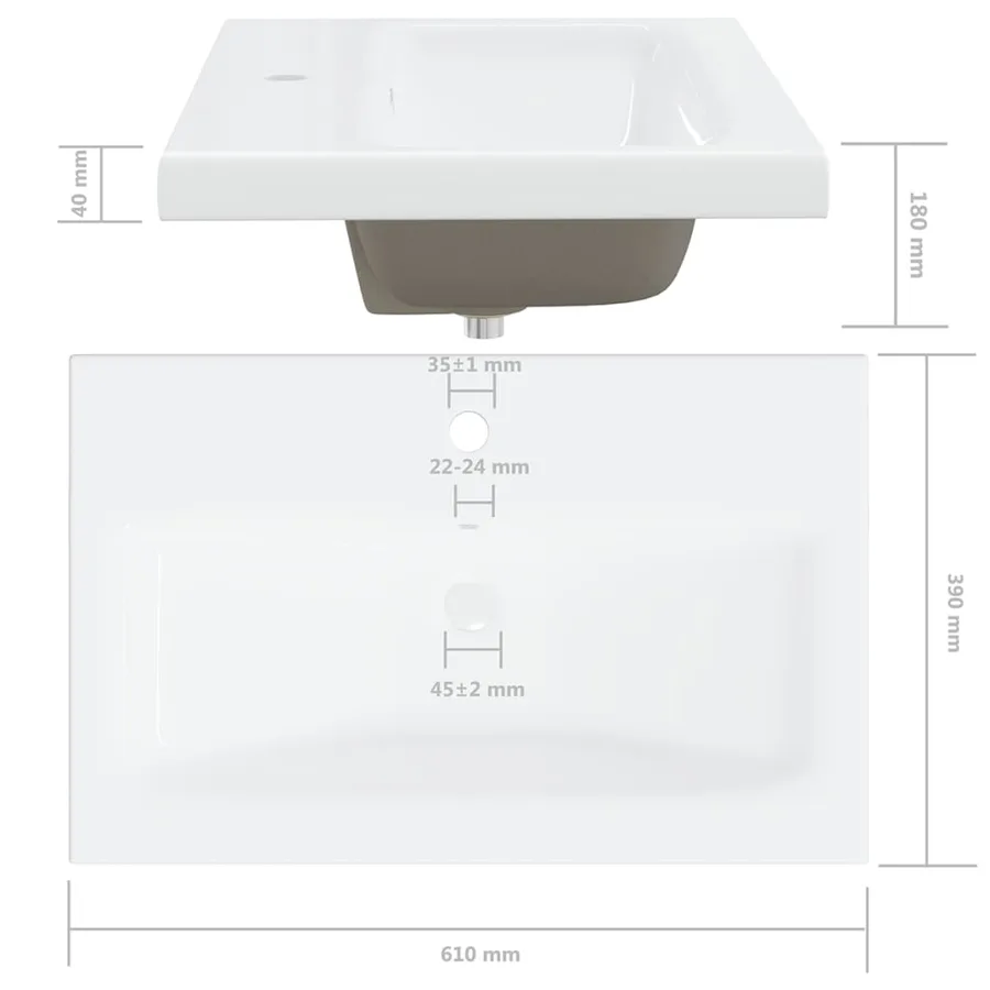 Ensemble de meubles de salle de bain Blanc Aggloméré - 18