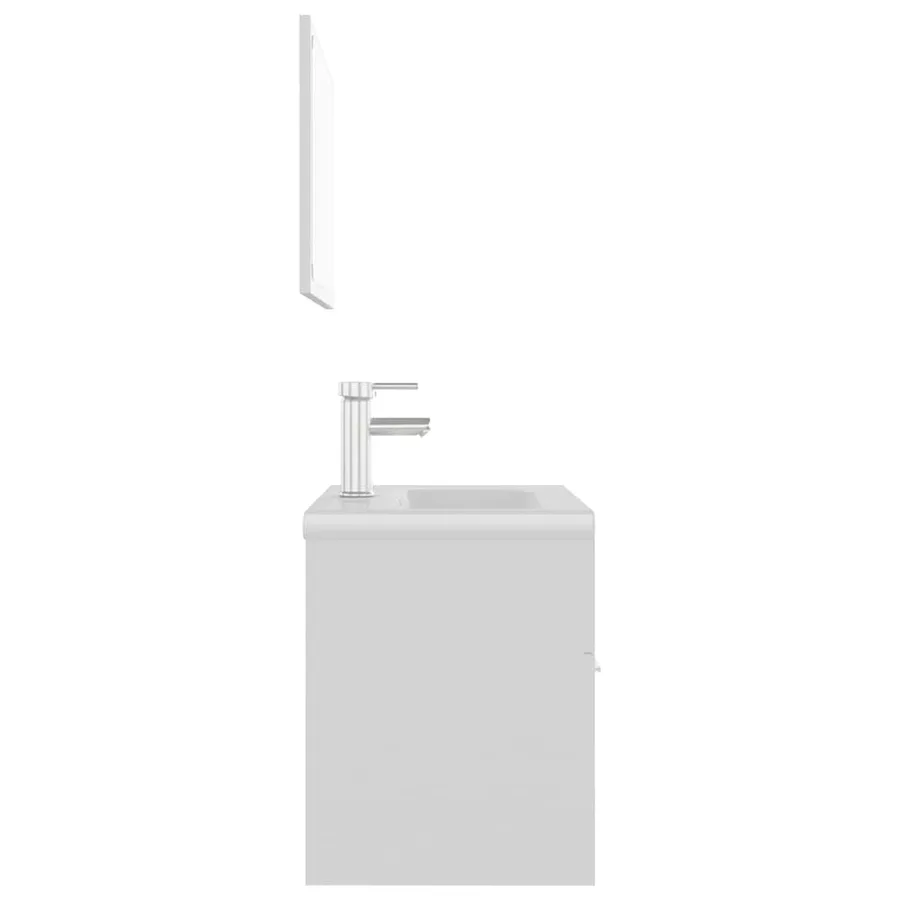 Ensemble de meubles de salle de bain Blanc Aggloméré - 7