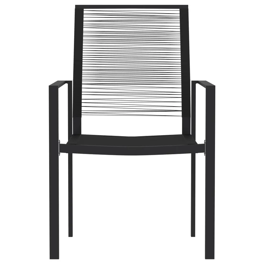 Ensemble à manger de jardin 3 pcs Noir - 4