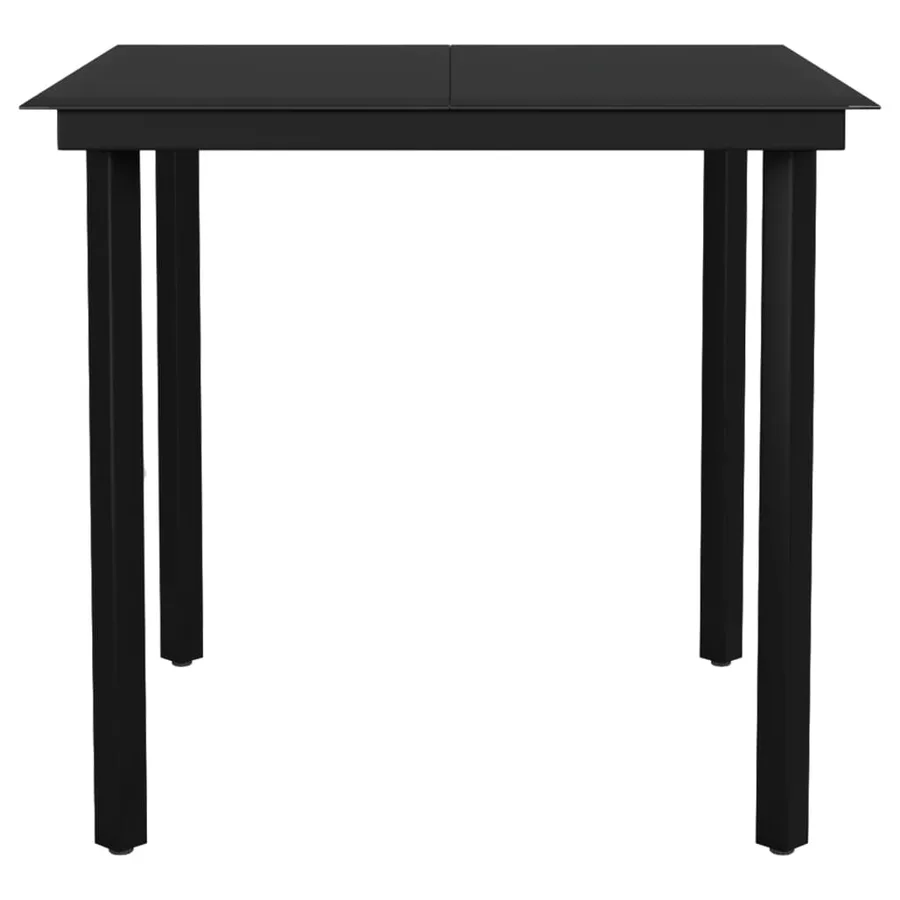 Ensemble à manger de jardin 3 pcs Noir - 6