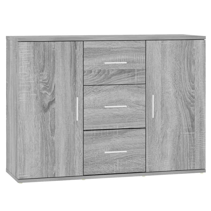 Buffet Sonoma gris 91x29,5x65 cm Bois d'ingénierie - 2
