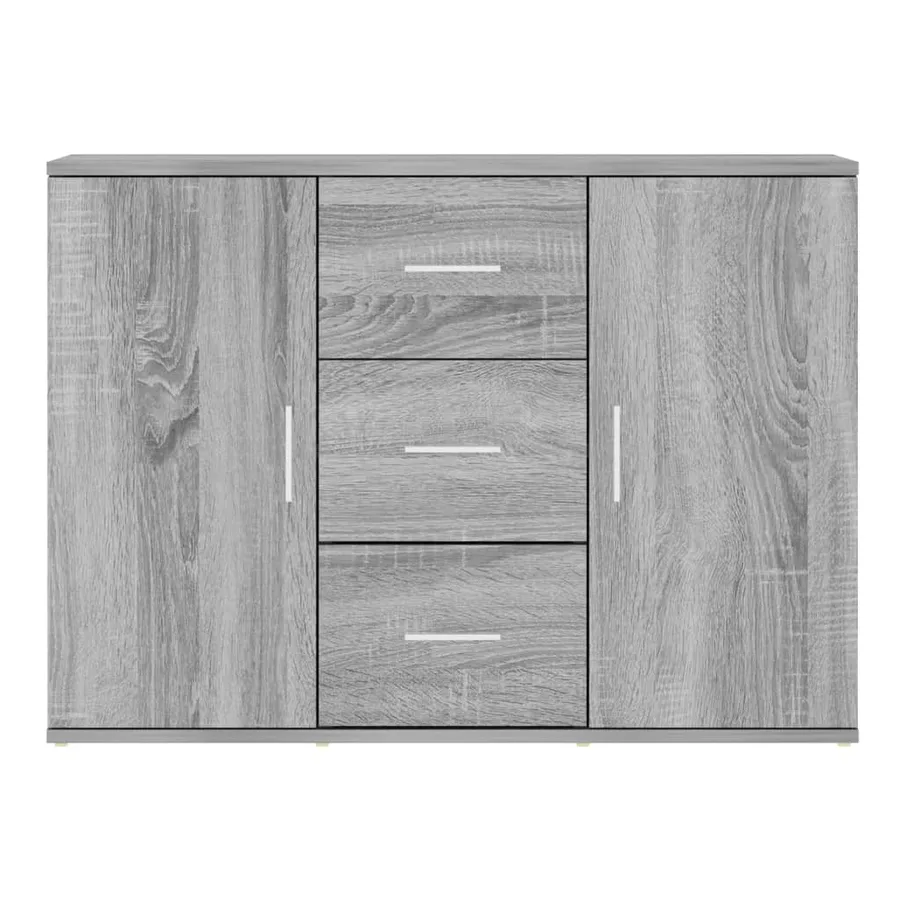 Buffet Sonoma gris 91x29,5x65 cm Bois d'ingénierie - 6