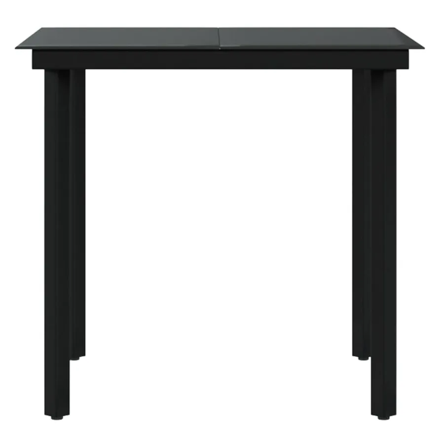 Ensemble à manger de jardin avec coussins 5 pcs Noir - 4