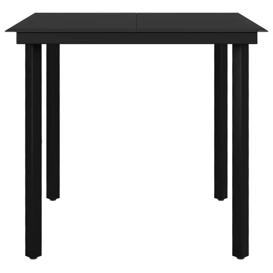 Ensemble à manger de jardin coussins 5 pcs Résine tressée Verre - 6