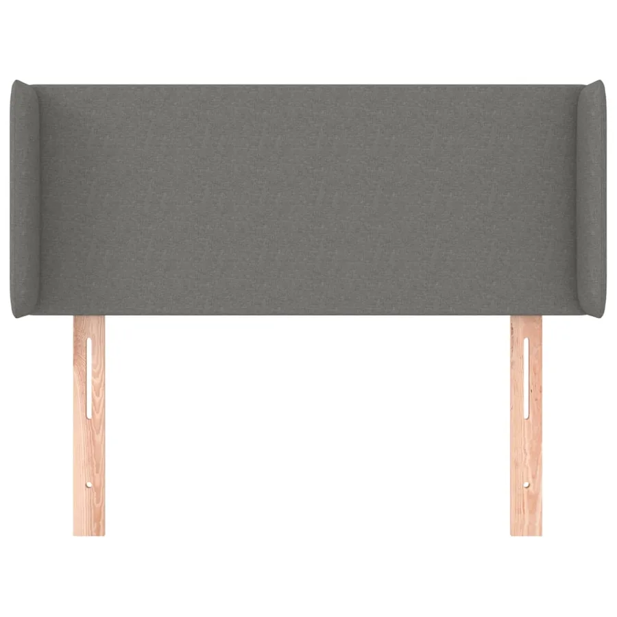 Tête de lit avec oreilles Gris foncé 83x16x78/88 cm Tissu - 3