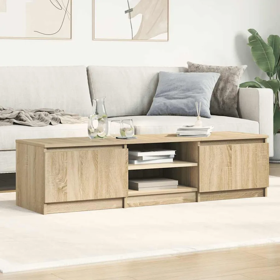 Meuble TV Chêne sonoma 140x40x35,5 cm Bois d'ingénierie - 3