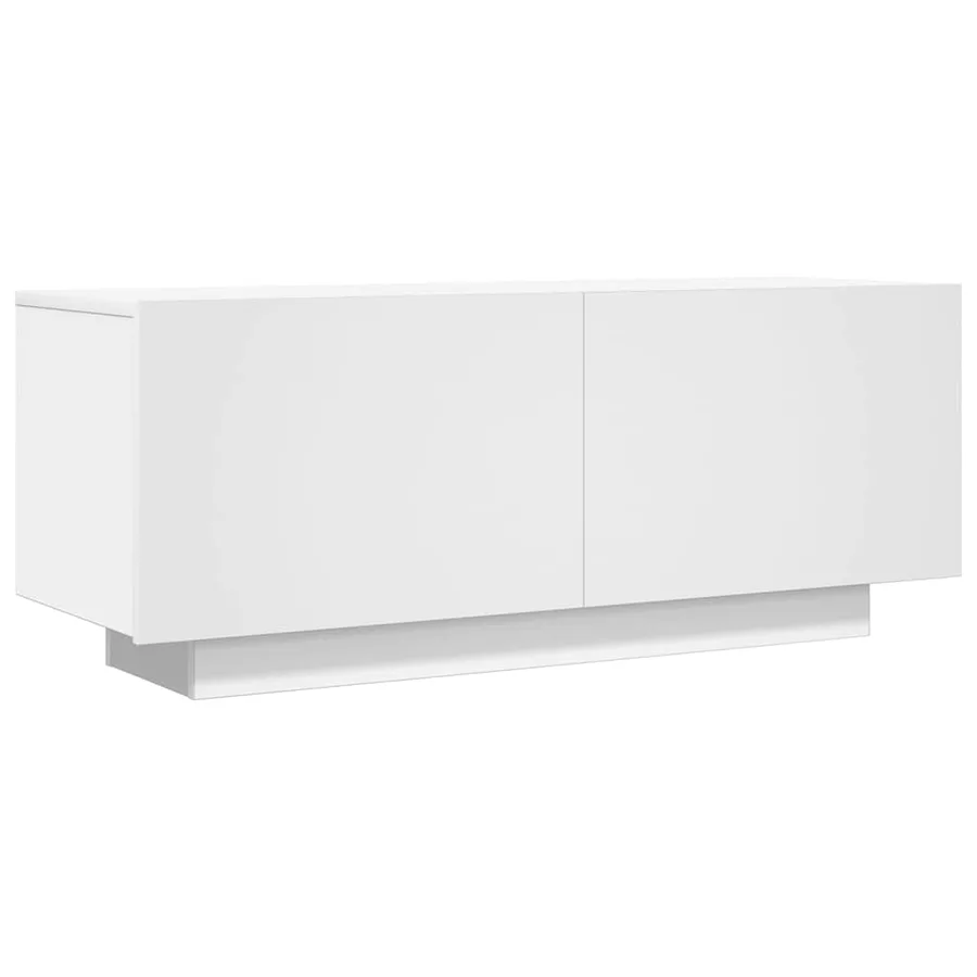 Meuble TV Blanc 100x35x40 cm Bois d'ingénierie - 2