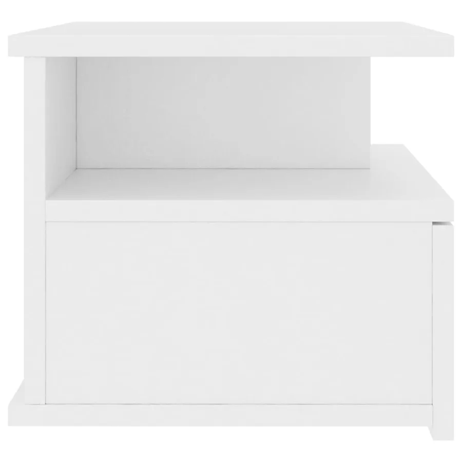 Tables de chevet flottantes 2 pcs Blanc Bois ingénierie - 5