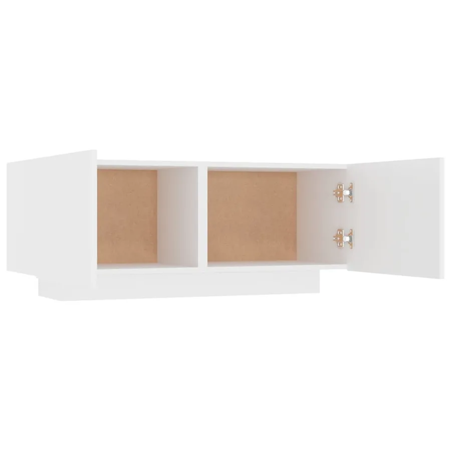 Table de chevet blanc 100x35x40 cm bois d'ingénierie - 6