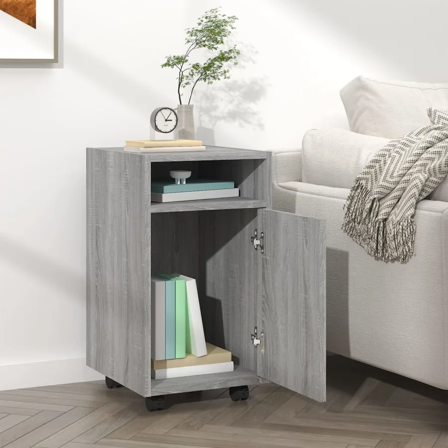 Armoire appoint à roues Sonoma gris 33x38x60 cm - 6