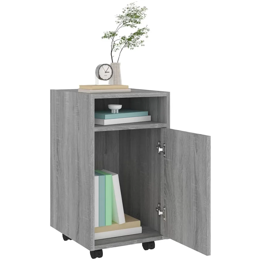 Armoire appoint à roues Sonoma gris 33x38x60 cm - 7