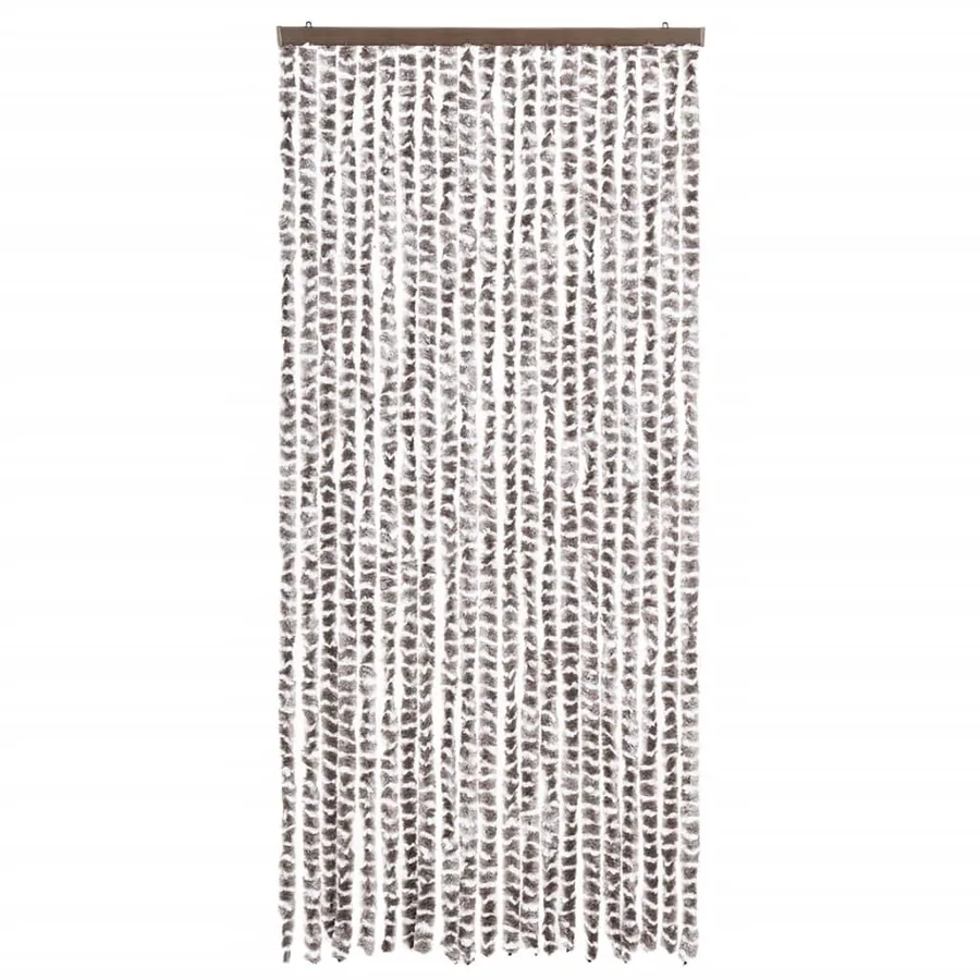 Moustiquaire Taupe et blanc 90x220 cm Chenille - 3