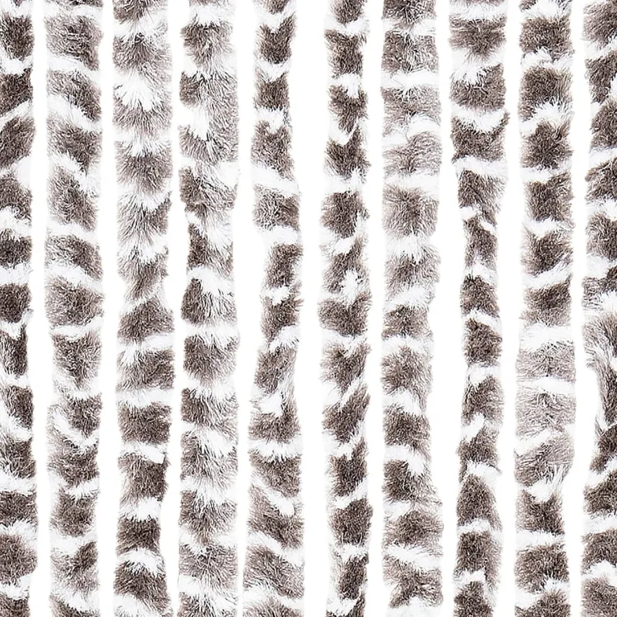 Moustiquaire Taupe et blanc 90x220 cm Chenille - 6