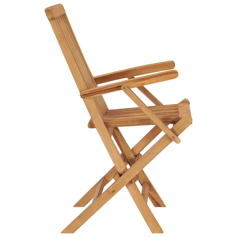 Chaises pliables de jardin lot de 2 Bois de teck solide - 6