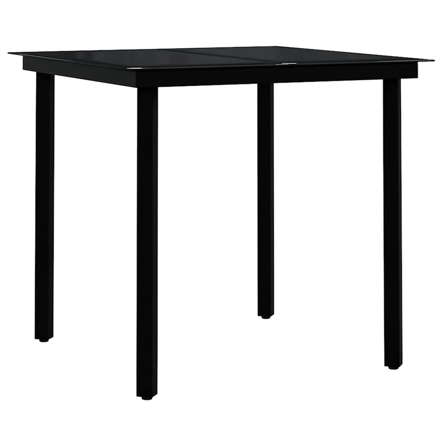 Ensemble à manger de jardin 3 pcs Noir - 5