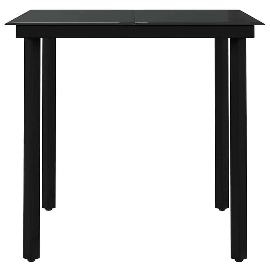 Ensemble à manger de jardin 3 pcs Noir - 6