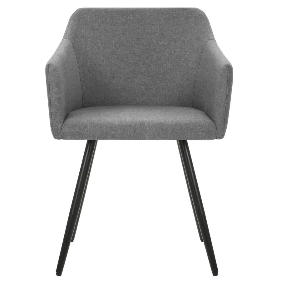 Chaises à manger lot de 2 gris clair tissu - 3