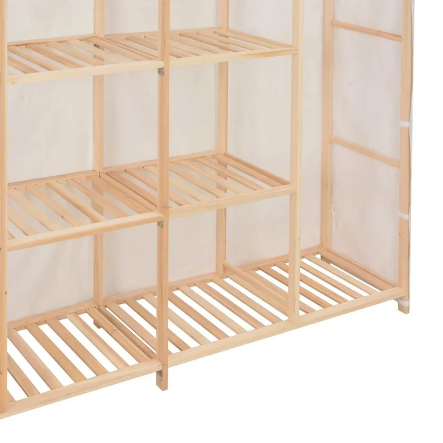 Garde-robe Blanc 173x40x170 cm Tissu - 4