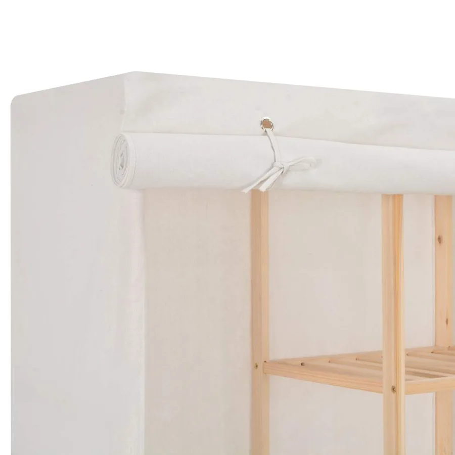 Garde-robe Blanc 173x40x170 cm Tissu - 5