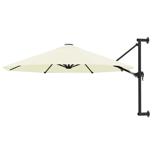 Parasol mural avec mât métallique 300 cm Sable