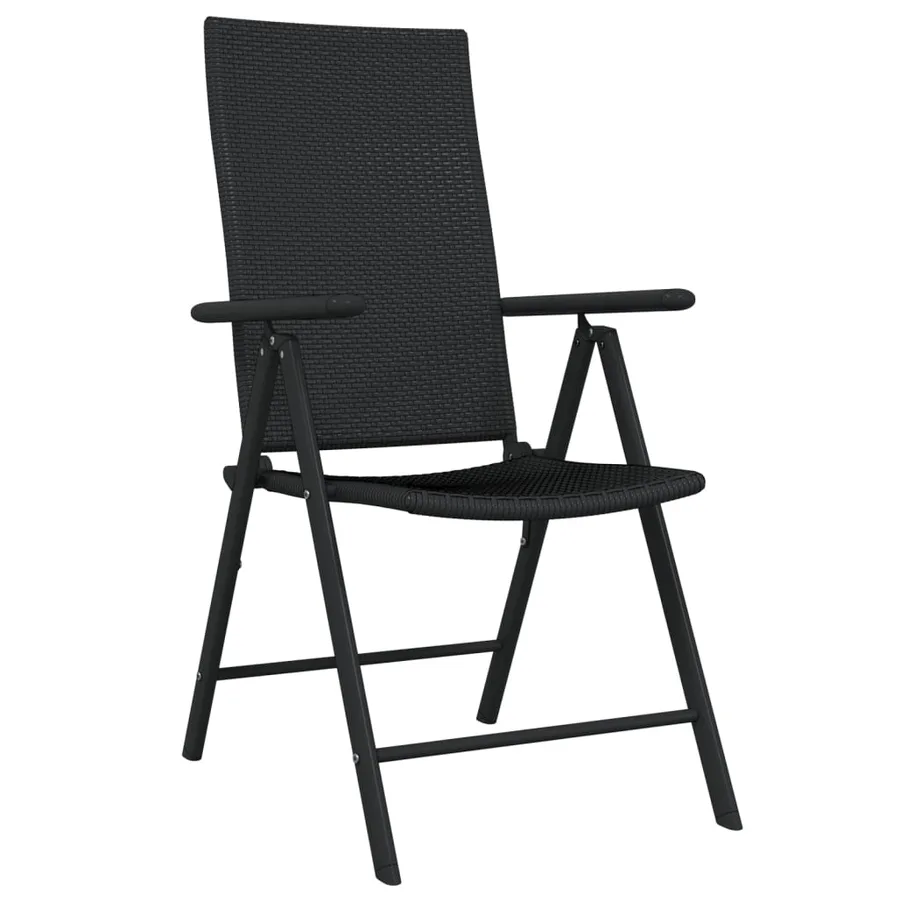 Ensemble à manger de jardin 3 pcs Noir - 3
