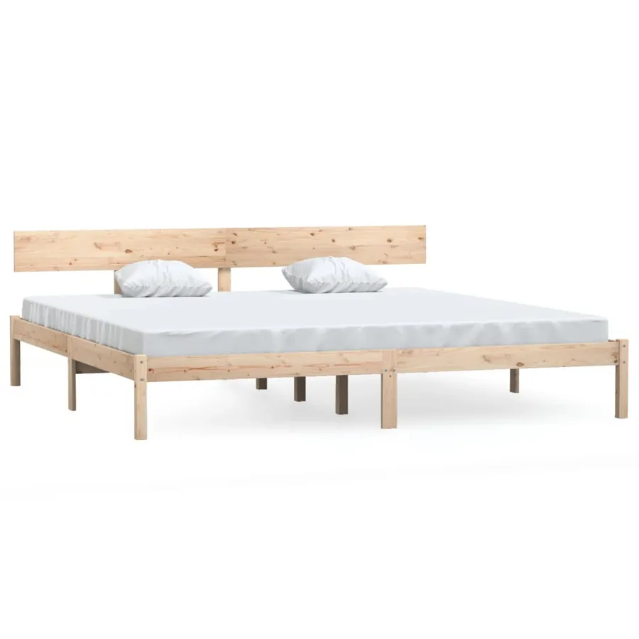 Cadre de lit sans matelas bois massif - 2