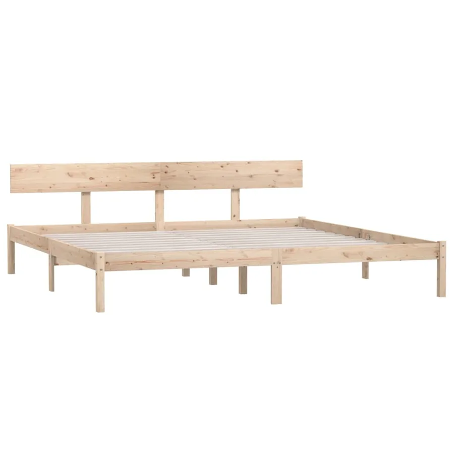 Cadre de lit sans matelas bois massif - 3