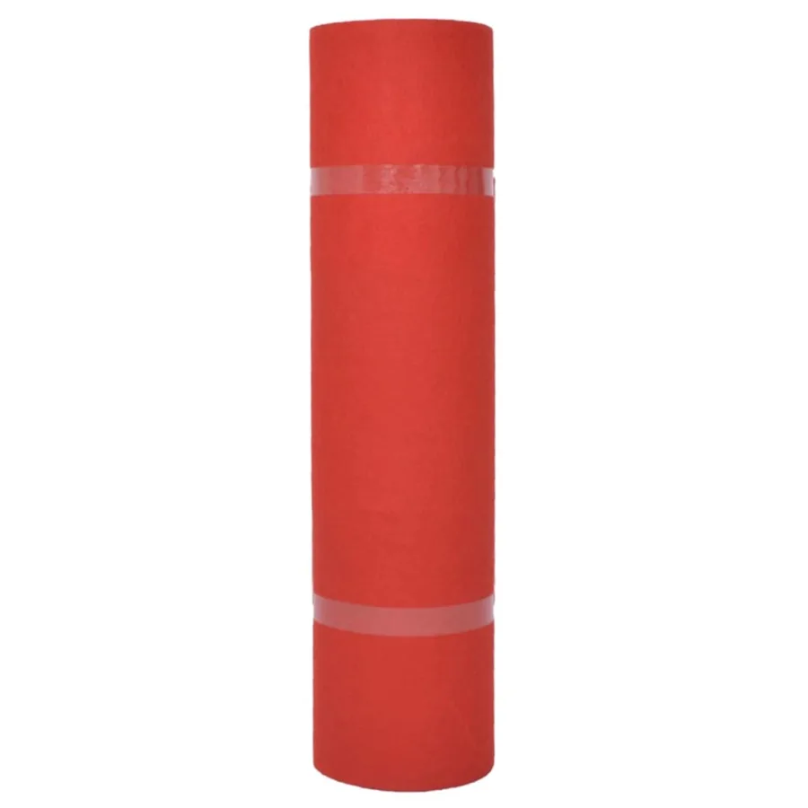 Tapis Uni Rouge 1,2 x 12 m Polyester - 3