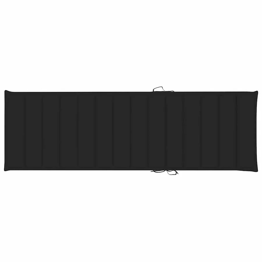 Chaise longue avec coussin Bois d'acacia et acier galvanisé - 9