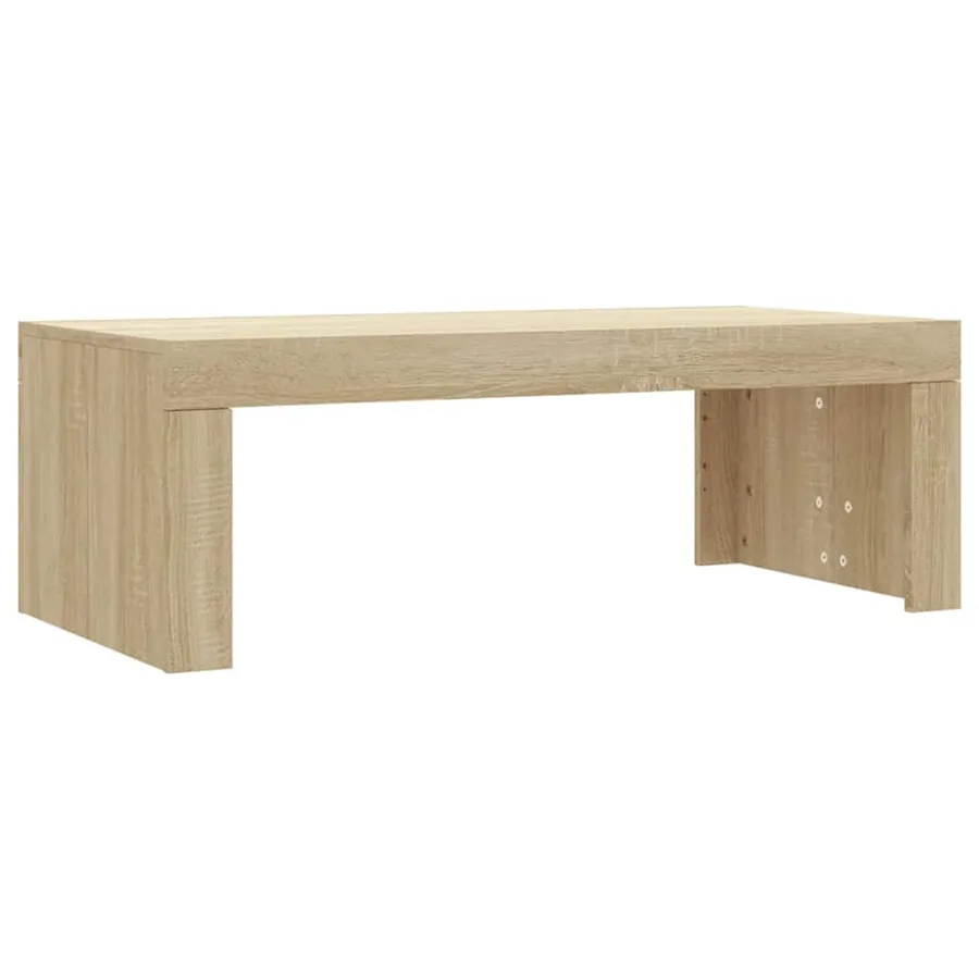 Table basse chêne sonoma 102x50x36 cm bois d'ingénierie - 2
